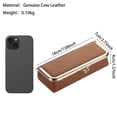 thumbnail image 4 of Royal Bagger Genuine Leather Jewelry Box for Women, RFID Blocking Organizer, Kiss Lock Coin Purse & Glasses Case 4135, 4 of 9