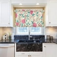 thumbnail image 6 of Floral Kitchen Curtains 2 Panels UV Protected Tier Curtains, Half Window Curtains Kitchen Tiers for Guest Room Bathroom Sink Laundry Room Basement,36 x 27 Inch, 6 of 7