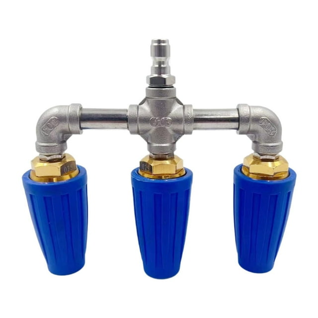 DOLITY 360 Rotating Nozzle Attachment Triple Nozzle Pressure Washer Blue