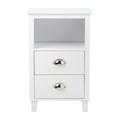 thumbnail image 6 of Ktaxon Nightstand, Bedside Table with 2 Storage Drawers, End Side for Bedroom, Country Style,White, 6 of 11