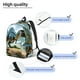 thumbnail image 3 of Balery Lake Forest Dinosaur A Mochila Clásica Impresa Básica para Viaje, Mochila Escolar Resistente al Agua, Mochila de Lona con Correas Ajustables-Small, 3 of 5