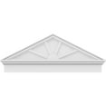 thumbnail image 3 of Ekena Millwork 46"W x 18-3/8"H x 2-3/4"P (Pitch 6/12) Peaked Cap 4 Spoke Architectural Grade PVC Combination Pediment, 3 of 8