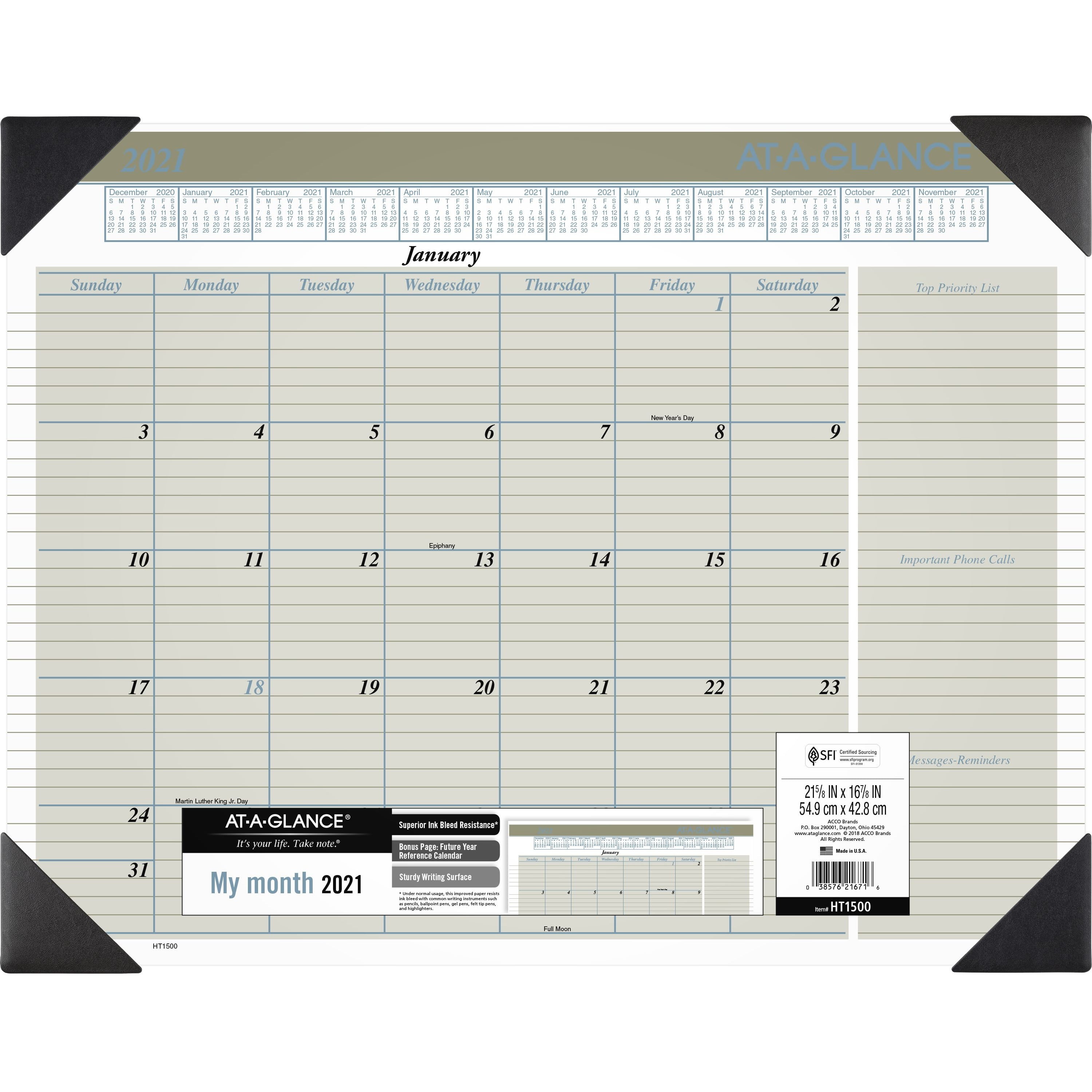 AtAGlance Executive Monthly Calendar Desk Pad