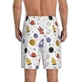 thumbnail image 3 of Naloa Rocket Planets Men's Short Pajama Pants, Lounge Comfort Shorts with Elasticized Waistband and Side Pockets - 4X-Large, 3 of 9