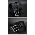 thumbnail image 2 of Real cowhide pin buckle belt Men's single-layer leather perforated belt Versatile casual jeans belt, 2 of 5