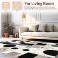 thumbnail image 2 of ODIKA 8'x10' Machine Washable Non-Slip Area Rug, Modern Black and Spotted with Bold Geometric Design High Traffic Rug, Gray, 116951, 2 of 7