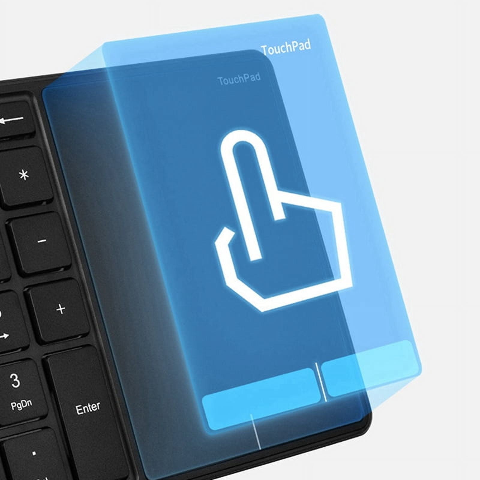 Katigan Bluetooth Numeric Keyboard with Touchpad Rechargeable USB Wireless Numeric Keyboard for Android, Windows, IOS