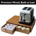 thumbnail image 4 of Wooden K Cup Organizer Coffee Pod Storage Box, 30 Pod Capacity, Coffee Pods and Tea Organizer Holder, K Pod Drawer Coffee Maker Machine Stand, Organizador De Cafe, Kcup Drawer Organizer Under Brewer, 4 of 6