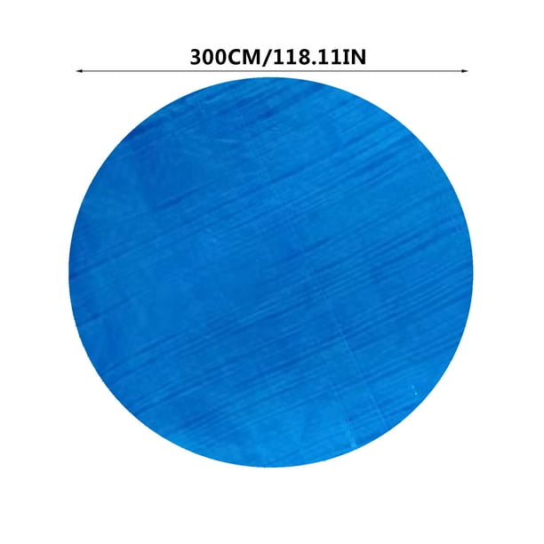 Fiudx Cubierta Redonda para Piscina, Función de Calentamiento Solar, Reduce La Evaporación Del Agua, Material Plateado Duradero, Protección para Piscinas Elevadas, Extensión Estacional, Varios Tamaño