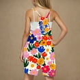 thumbnail image 2 of FAHXNVB Girls Summer Romper Hearts Print Sleeveless V Neck Jumpsuit Short Outfits with Pocket One Piece Casual Fashion Clothes 5-14 Years, 2 of 4