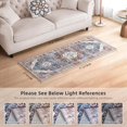 thumbnail image 2 of Boho Vintage Round Rug ft- Faux Wool Dreely Washable Area Rug Small Distressed Throw Rugs Floor Carpet for Door Mat Entryway Bedrooms Laundry (Round - ; Diameter Border ), 2 of 6