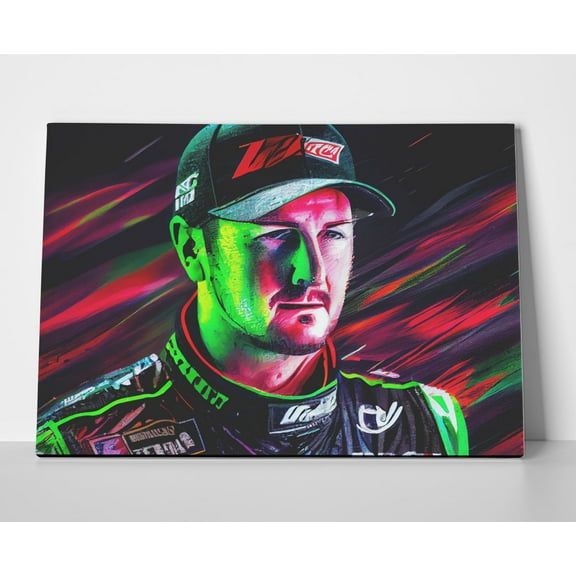 Kurt Busch Nascar Poster or Wrapped Canvas