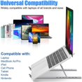 thumbnail image 4 of Support d'Ordinateur Portable, Support de Tablette Réglable, Aluminium Pliable Portable Dissipation de Chaleur Support d'Ordinateur Portable, Rehausseur Ventilé Compatible avec Tout Ordinateur Portable 10-16 (Noir), 4 of 8