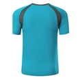 thumbnail image 2 of Zaldita Kids Boys Athletic Sport Shirts Short Sleeve Training T Shirt Breathable Tee Gym Pullover Sky Blue 3-4, 2 of 3