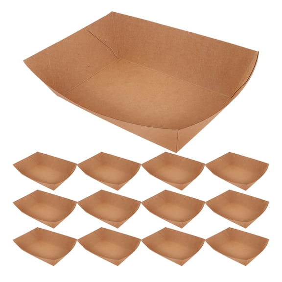 LOLIPPYY 100pcs Paper Hot Dog Boats Sturdy Design Kraft Paper Serving for Outdoor Gatherings