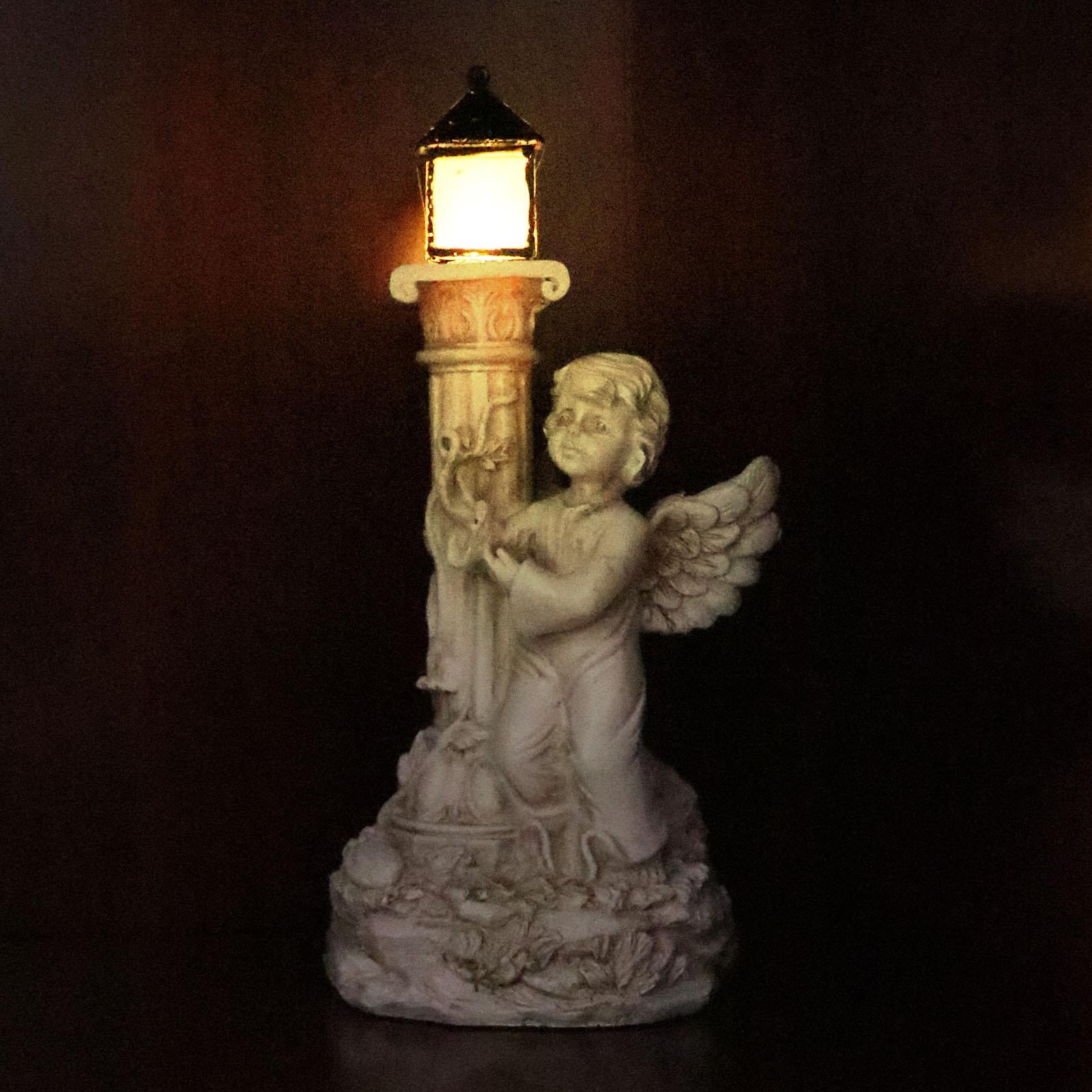 Axioma Vivid Roman Pillar Angel Figurine Waterproof Greek Column Statue Resin Sculpture Crafts Outdoor Indoor Tabletop Garden Patio Yard Decor Ornament Gift