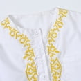 thumbnail image 3 of Adeawade Toddler Boys Outfits Long Sleeve Robe Suit Ational Teenage Embroidered Robe Suit Arab Wear Lightweight Clothes Daily Wear White 3-4 Years, 3 of 5