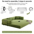 thumbnail image 6 of 79" Convertible Sofa Bed ,CARZZI LIFE Compressed Floor Boneless Couch Modular Corduroy Sleeper Sofa, Folding Mattress Couch for Small Spaces - No Assembly Needed in Little Green with Storge, 6 of 13