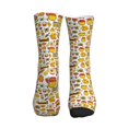 thumbnail image 3 of Crew Socks for Women Men, Bees And Honey 1  Moisture Running Athletic Football Striped Socks Cushion Tube Socks, 3 of 7