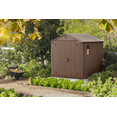 thumbnail image 5 of Keter Darwin 6x8 Resin Outdoor Storage Shed Kit-Perfect to Store Patio Furniture, Garden Tools Bike Accessories, Beach Chairs and Lawn Mower, Brown, 5 of 6