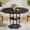 Black, variant on Pikvki 42" Round Dining Table with Seorage Shelf, 3 Tier Circle Kitchen Table for Dining Room, Black