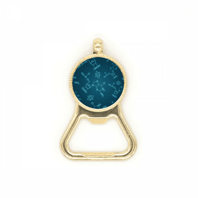 Illustration de Structure Moléculaire Checal Bleu Ouvre-Bouteille de Bière Porte-Clés en Acier Inoxydable