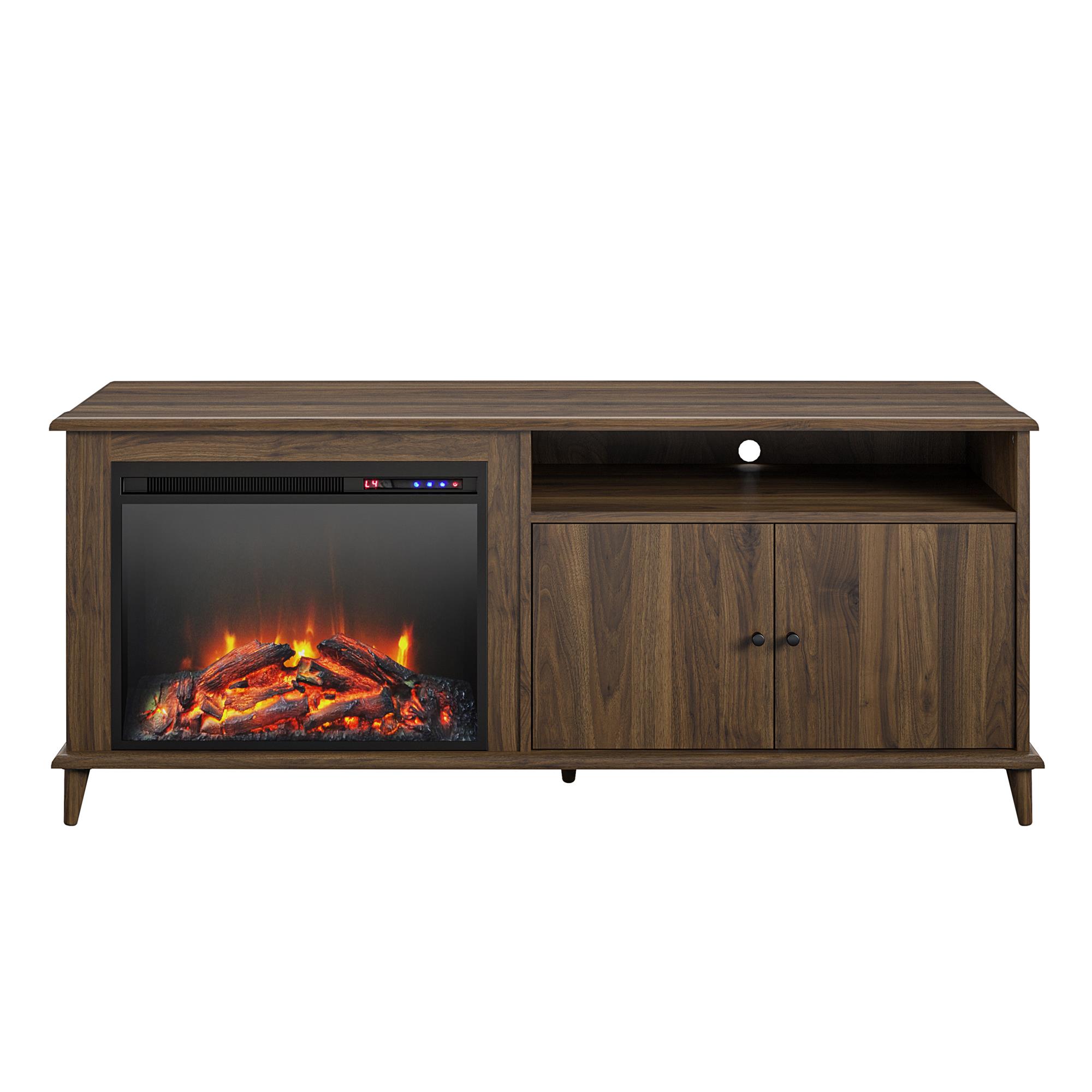 Ameriwood Home Farnsworth Fireplace TV Stand for TVs up to 65", Walnut - image 4 of 11