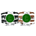thumbnail image 1 of No hay noticias buenas noticias Pulsera pareja de cuerdas de cuero Unbranded M, 1 of 3