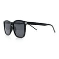 thumbnail image 6 of Polarized Gentlemanly Classy Rectangle Horn Rim Plastic Fashion Sunglasses All Black, 6 of 7
