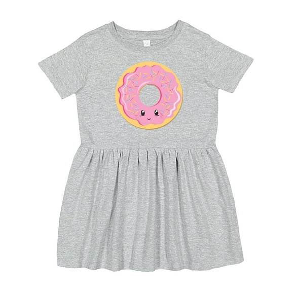 Inktastic Light Pink Donut Girls Toddler Dress