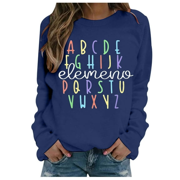 Womens Oversized Sweatshirts Long Sleeve Letter Printed Tops Crew Neck Comfy Fall Winter Pullover 2025 Fashion Outfits Clothes