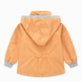 thumbnail image 4 of zuwimk Girls Rain Jacket Lightweight 𝖶aterproof Hooded Cotton Lined Raincoat Windbreaker Kids Outdoor Water 𝖱esistant Windproof Spring Fall Rain Wear(4-5 Years,Orange), 4 of 4