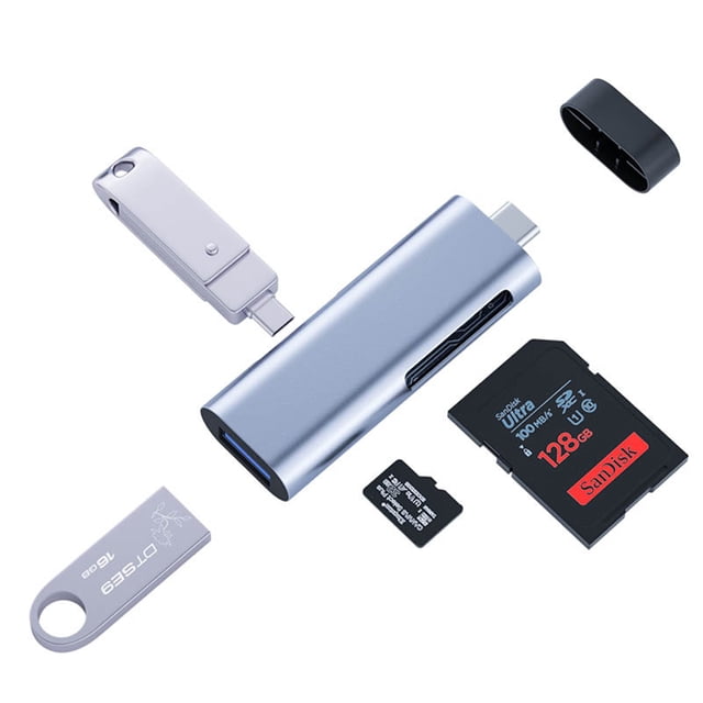 Type-C MicroSD Card Reader with USB 3.0 Super Speed Technology, Supports Micro SD and Micro SD for Window, Mac OS X and Andriod