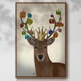 thumbnail image 2 of Christmas Gift Bearing Deer - Framed Gallery Wrapped Holiday Canvas - 17 x 25 - Rosewood Frame, 2 of 8