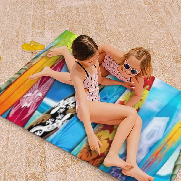 XWSHYW Playa Toalla de Playa de Microfibra Toalla de Baño Colorida Súper Liviana Manta de Playa a Prueba de Arena Toalla Multiusos para Viajes Piscina 28X55 Pulgadas