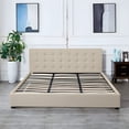 thumbnail image 3 of Ilios Innova | Base de Cama Tapizada Beige con Cabecera Capitoneada, Estructura Resistente y Diseño Moderno para Recámara, 3 of 9