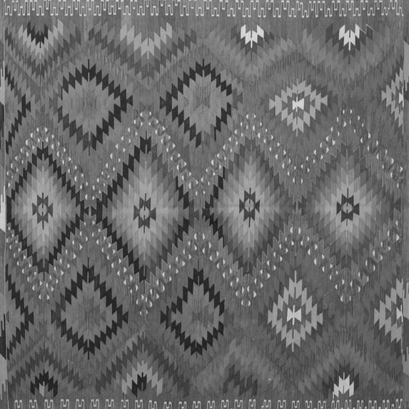 Ahgly Company Indoor Square Southwestern Gray Country Area Rugs, 7' Square