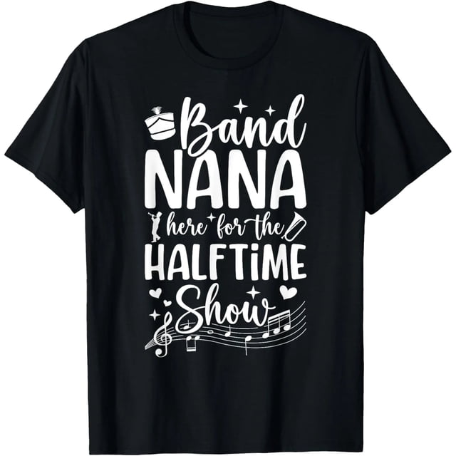 Camiseta de Manga Corta para Mujer con Diseño de Banda Musical y Abuela Nana para Espectáculo de Medio Tiempo