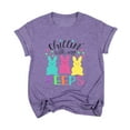 thumbnail image 6 of KimSoong Women Happy Easter Shirt Chillin with My Peeps Tee Shirt Cute Rabbit Graphic T-Shirt Easter Gift Tee Tops, 6 of 8