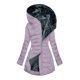 thumbnail image 2 of Chaquetas y abrigos casuales con capucha de manga larga para mujer Chaqueta acolchada de moda con capucha de manga larga de color sólido para mujer Parte superior de poliéster para mujer, 2 of 6