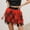 Red, variant on VIWORLD Women's Faux Feather Asymmetrical Gothic Style Hem Dance Party Mini Skirt for Summer Events Sky Blue,S