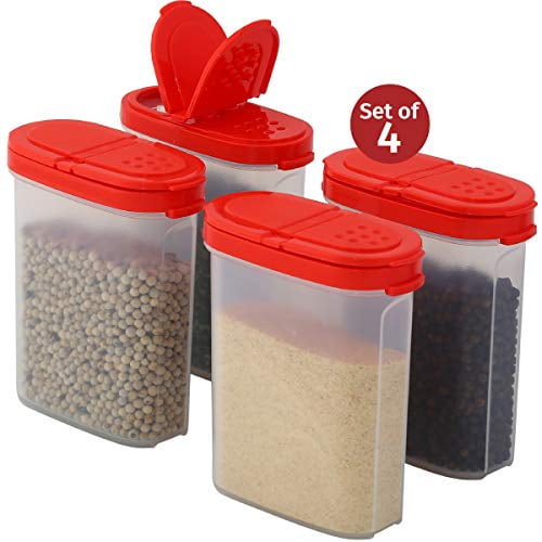 Clear Plastic Empty Spice Container Spice Jar with Lid Kitchen Bottle