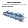 thumbnail image 4 of FFH Modular Sectional Sofa, 167.6" Oversized Comfy Cloud Couch, Deep Seat Corduroy Modular Sofa, Sectional Couches for Living Room, Blue, 4 of 16