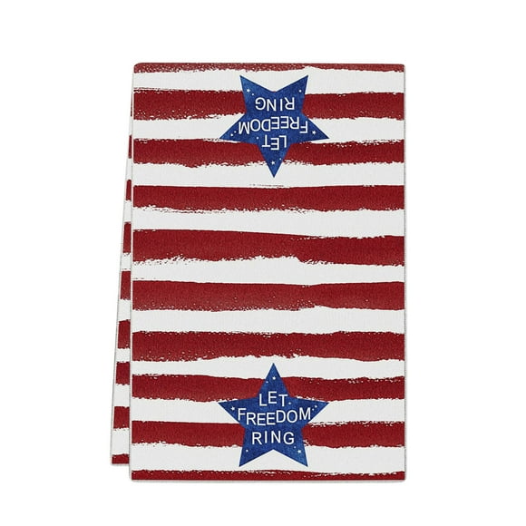 Serviettes de Cuisine Gnomes Drapeau Américain Jour du Souvenir de l'Indépendance 4 Juillet Serviette de Bain Suspendue en Microfibre pour Salle de Bain Maison Bar à Thé Cuisine