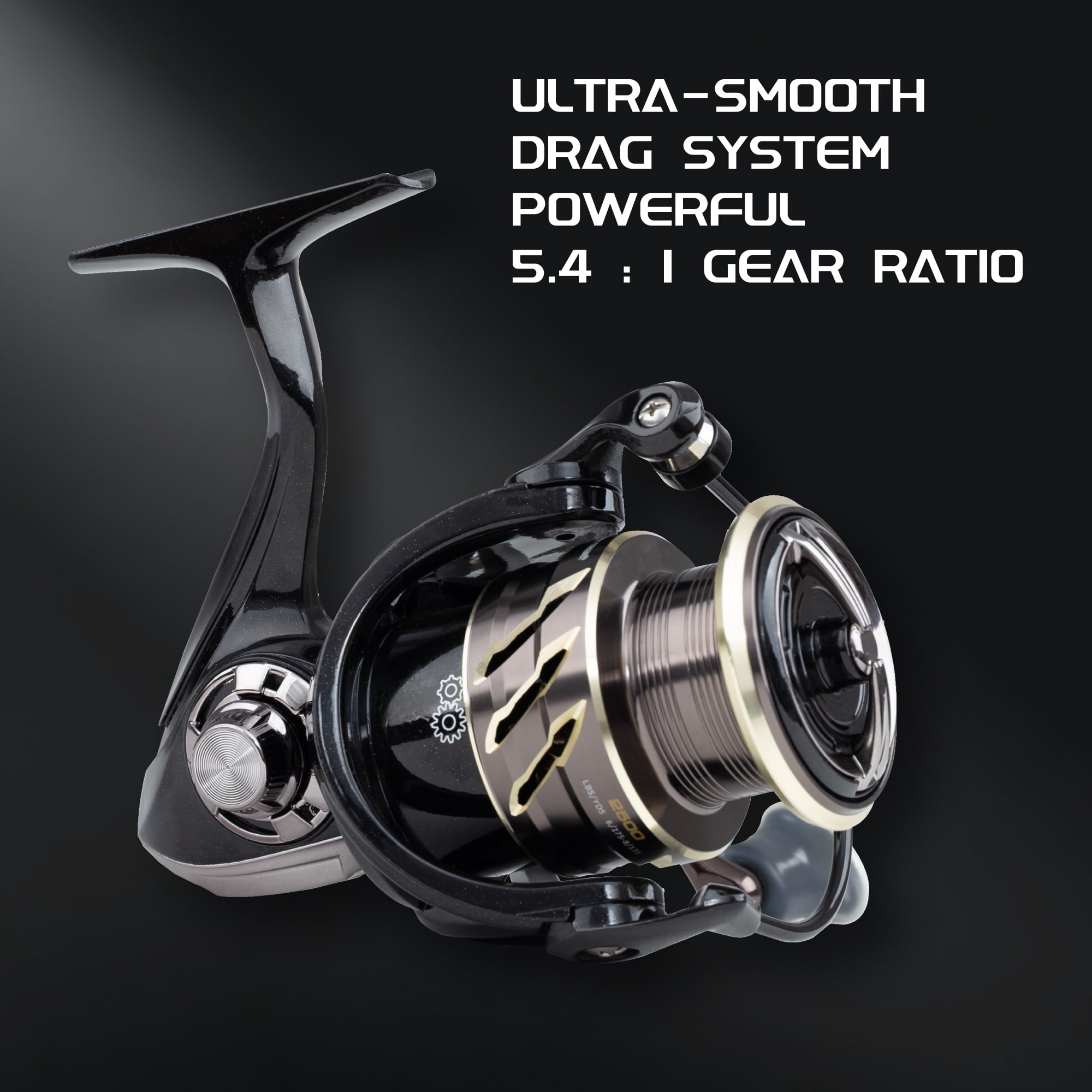 Ozark Trail GS-X Limited Spinning Combo, 5'0'' Ultra Light Action 2-Pieces Fishing Rod, Size 1500 Reel, Left Or Right Hand Retrieve, Fresh Water,Fuji Guide