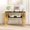 Gold and Black, variant on Newdopro 47 Inch Modern Art Deco 2-Tier Oval Console Table, Silver Stainless Steel Frame Black Glass Top