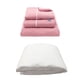 thumbnail image 1 of Protector de colchón King Size Ultra + Sábanas Royal Touch Rosa, 1 of 8