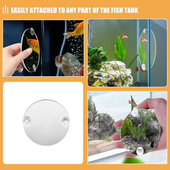 ibasenice Multi Color Betta Fish Tank Mirror with Strong Suction Cup for Enrichment and Aquarium Decor