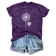 thumbnail image 1 of Blouses pour Femmes, Mode Féminine Imprimé Manches Courtes Blouse Drôle Col Rond T-Shirt Tops, 1 of 5