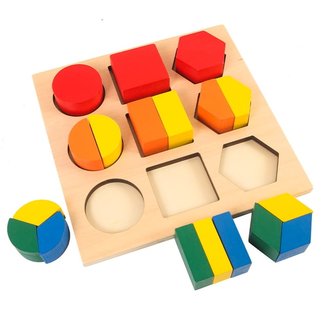 Tablero de descomposición de formas geométricas Montessori Early Learning